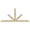 Ekena Millwork Saratoga Rough Sawn Timber Gable Bracket, Douglas Fir, 108"W x 49"H x 2"D x 6"F, 11/12 Pitch GBW108X49X0206SAR00RDF - alternate 1